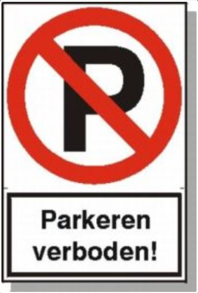 Pictogram 'Parkeren verboden!'