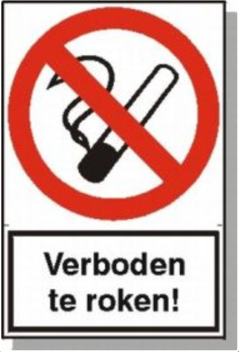 Pictogram 'Verboden te roken!'